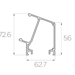 Профиль накладной алюминиевый LC-LP-7363-2 Anod