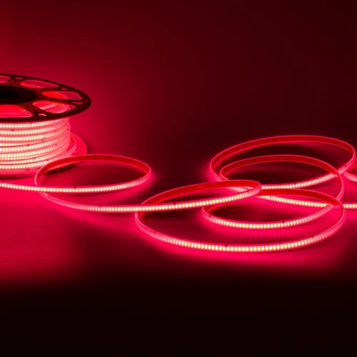 Светодиодная лента 220V, COB 240 chip/m, purple, IP65, 240P - фото I