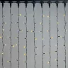 Гирлянда Занавес 2 x 3 м Желтый 220В, 600 LED, Провод Черный ПВХ, IP54. Фото 1.