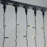 Гирлянда Занавес 2 x 3 м Желтый 220В, 600 LED, Провод Черный ПВХ, IP54. Фото 2.