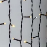 Гирлянда Занавес 2 x 3 м Желтый 220В, 600 LED, Провод Черный ПВХ, IP54. Фото 4.