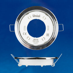 GX53-H2 CHROME 10 PROM Светильник ультратонкий встраиваемый, В составе набора из 10шт, Корпус хром, Картон.