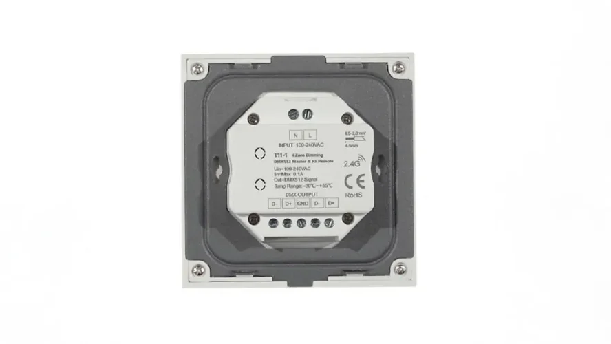 Сенсорная панель T11-1 White IC15 (220V, DIM, 4 zone, DMX512, RF 2.4GHz) - фото II