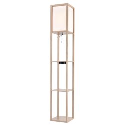 Торшер «LUMION» 8091/1F, серия: PRACTIC - Бесконтактная зарядка; полочки