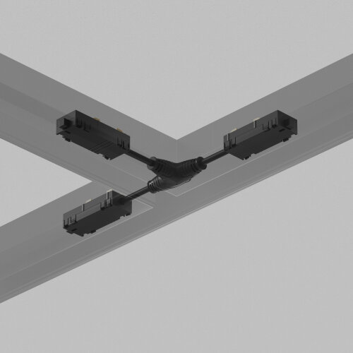 TR2115-BK Гибкий Т-образный, электрический коннектор трека SMART, черный. Фото 2