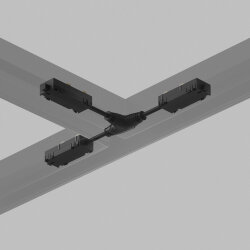 Гибкий Т-образный, электрический коннектор трека SMART, черный, Denkirs TR2115-BK