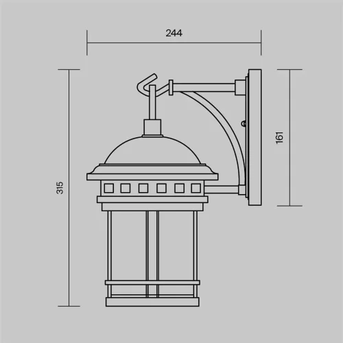 Настенный светильник (бра) Salamanca E27х1 60Вт IP 44 (Коричневый) - фото 8
