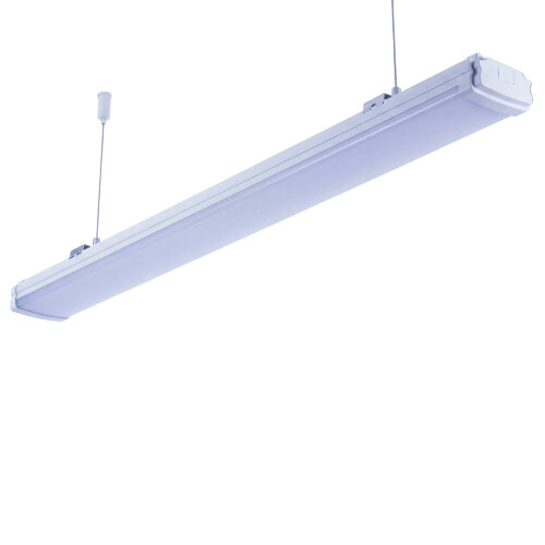 ULO-K21A 40W-4000K-L125-K IP65 WHITE Светильник линейный светодиодный подвесной, Белый свет 4000K, 4400Лм, 1250х84х44мм, Корпус белый, TM Uniel - фото 1