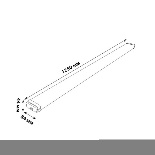 ULO-K21A 40W-4000K-L125-K IP65 WHITE Светильник линейный светодиодный подвесной, Белый свет 4000K, 4400Лм, 1250х84х44мм, Корпус белый, TM Uniel - фото 10