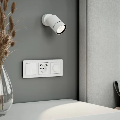 Светильник накладной поворотный Niro GU10 белый 25013/01 - фото 4