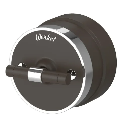 Выключатель на 4 положения двухклавишный Vintage мокко матовый/хром W5822052 - фото