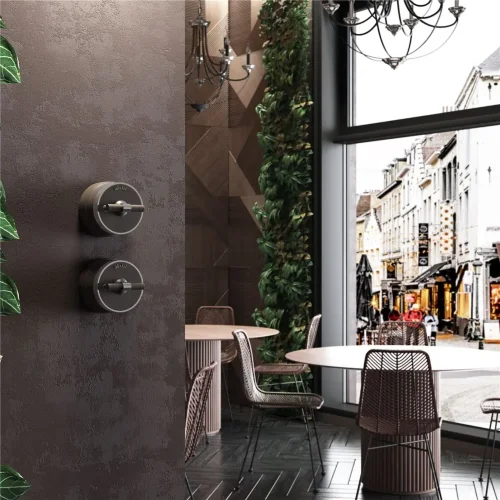 Выключатель на 4 положения двухклавишный Vintage мокко матовый/хром W5822052 - фото 2