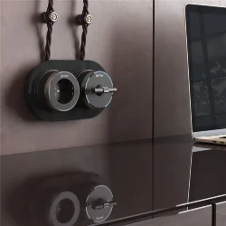 Выключатель на 4 положения двухклавишный Vintage мокко матовый/хром W5822052