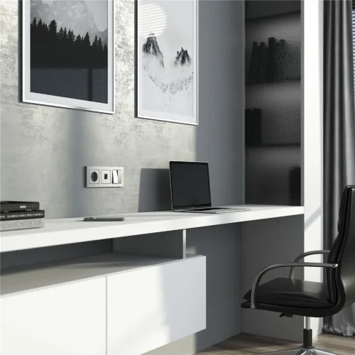 Рамка из поликарбоната на 3 поста Hammer серебряный W0032406 - фото 4