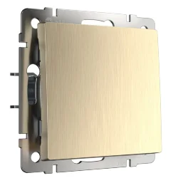 Выключатель одноклавишный (шампань рифленый) W1110010