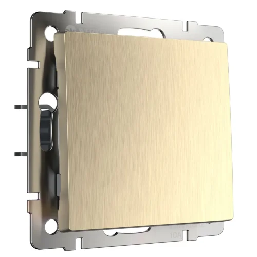 Выключатель одноклавишный (шампань рифленый) W1110010 - фото