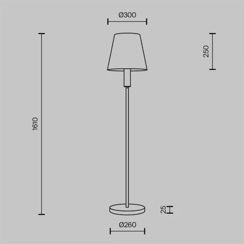 Напольный светильник (торшер) Lira E27х1 (Латунь) - фото 6