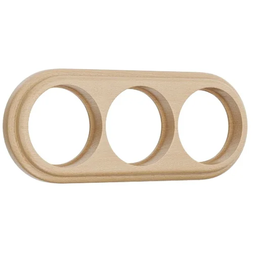 Рамка на 3 поста светлый бук W0035224 - фото