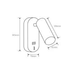 Настенный светильник (бра) Freya FR10001WL-L4B (Черный)