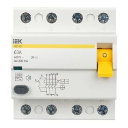 Выключатель дифференциального тока (УЗО) 4п 63А 300мА тип AC ВД1-63 KARAT IEK MDV10-4-063-300