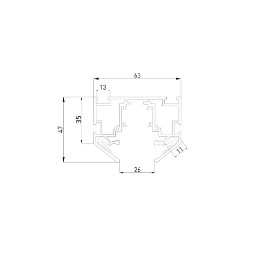 Slim Magnetic Шинопровод в натяжной потолок с декоративными вставками черный (2м) 85204/00 85204/00 - фото 6