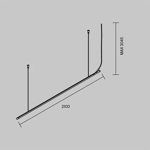 Шинопровод Arity подвесной 2м горизонтальный (Черный) TRX233-HL-2B - фото 7