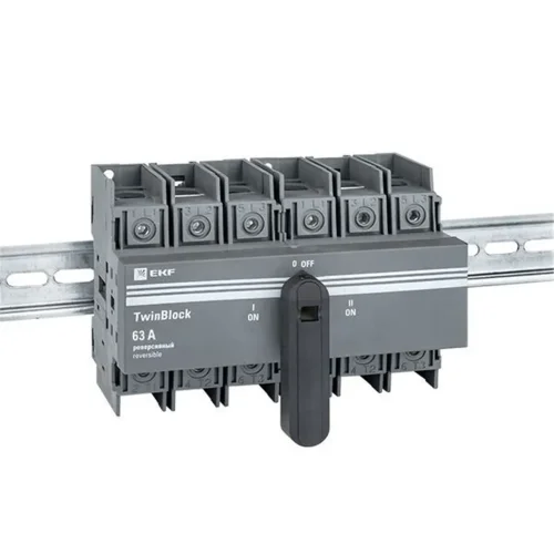 Рубильник 3п 63А реверсивный с рукояткой для прямой установки TwinBlock EKF tb-s-63-3p-rev - фото 2