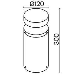 Ландшафтный светильник Ольтен / Olten 3000K 12Вт IP 65 (Графит) O591FL-L12GF3K