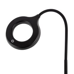 ULM-T610 7W-4500K-DIM BLACK Торшер напольный светодиодный, 7W, с регулировкой наклона, Сенсорный выключатель, Диммер, Черный