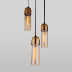 Подвесной светильник со стеклянными плафонами 50180/3 янтарный (052425)