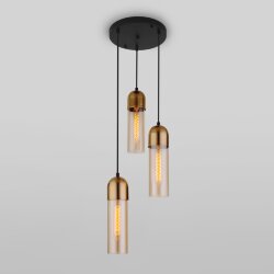 Подвесной светильник со стеклянными плафонами 50180/3 янтарный (052425)