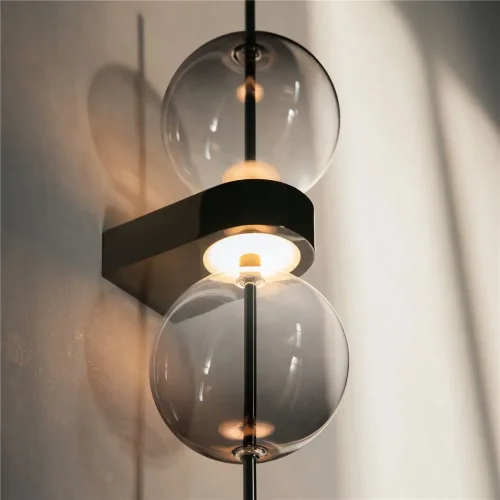 Настенный светильник (бра) Double Moon 3000К 8Вт (Черный) - фото 5