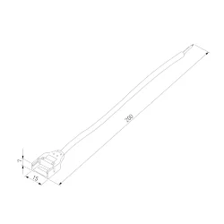 Коннектор для лент COB 24V 480Led 14W IP68 гибкий односторонний 95133/00 (070535)