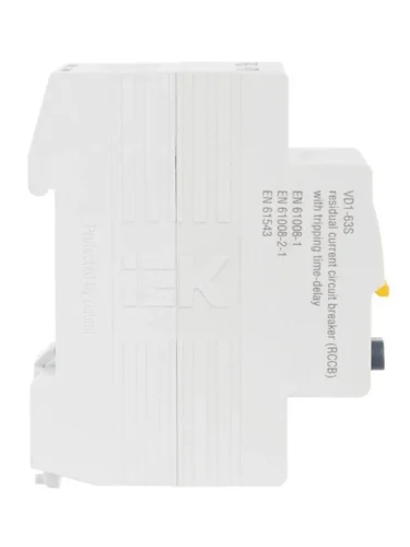 Выключатель дифференциального тока (УЗО) 2п 63А 100мА тип ACS ВД1-63S KARAT IEK MDV12-2-063-100 - фото 7