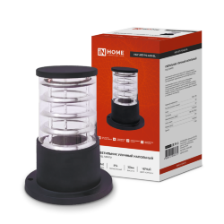 Светильник уличный напольный НБУ ART-PS-1xA60-BL алюминиевый 300мм черный IP54 IN HOME