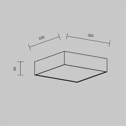 Потолочный светильник Зон / Zon 24 Вт 3000 К 120° (Черный) C032CL-24W3K-SQ-B