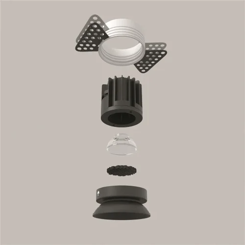 Встраиваемый светильник Раунд / Round 7 Вт 3000 К 50° (Черный) DL058-7W3K-TRS-B - фото 7