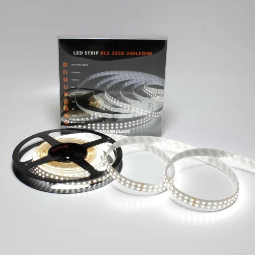Светодиодная лента Class Premium, 3528, 240 led/m, White, 24V, IP33, А9 - фото I