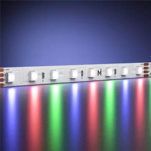 Светодиодная лента Ультра 24В 3838 8Вт/м Цветная (RGB) 5м IP 20 201130 (Белый) 201130 - фото
