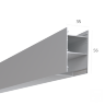 Алюминиевый LED профиль LINE 3556 S LT70 (с экраном) — 3000мм - фото 1