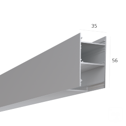 Алюминиевый LED профиль LINE 3556 S LT70 (с экраном) — 3000мм
