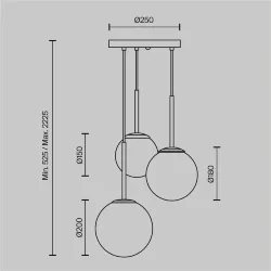 Подвесной светильник Basic form E14х3 (Белый)