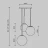 Подвесной светильник Базовая форма / Basic form E14х3 (Белый) MOD321PL-03W - фото 2