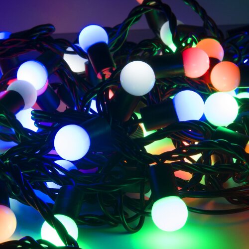 Гирлянда нить мульти с эффектом мерцания 20м IP65 - Фото 3