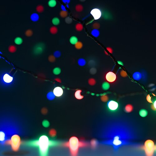 Гирлянда нить мульти с эффектом мерцания 20м IP65 - Фото 6