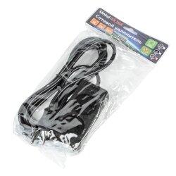 S-CU2-3 BLACK Удлинитель серии Ultra, шнур 3м., 2 гнезда, 10A, б-з, Черный, TM Uniel