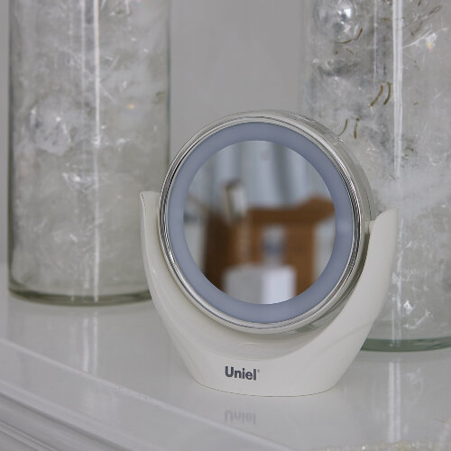 TLD-592 White-LED-13Lm-6000K-3АА Настольный светильник зеркало, На батарейках 3AAне в-к, Сенсорный выключатель, Белый - фото 13