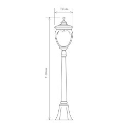 Andromeda F белое золото уличный светильник на столбе IP44 GLYF-8024F (035021)