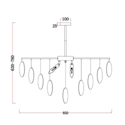 Люстра Freya FR5104PL-08BS (Латунь)