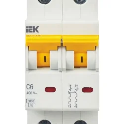 Выключатель автоматический модульный 2п C 6А 6кА ВА47-60M KARAT IEK MVA31-2-006-C